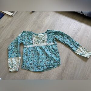 Paisley peasant blouse